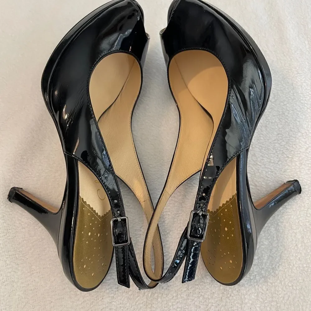 Cole Haan Patent Leather Sling Backs